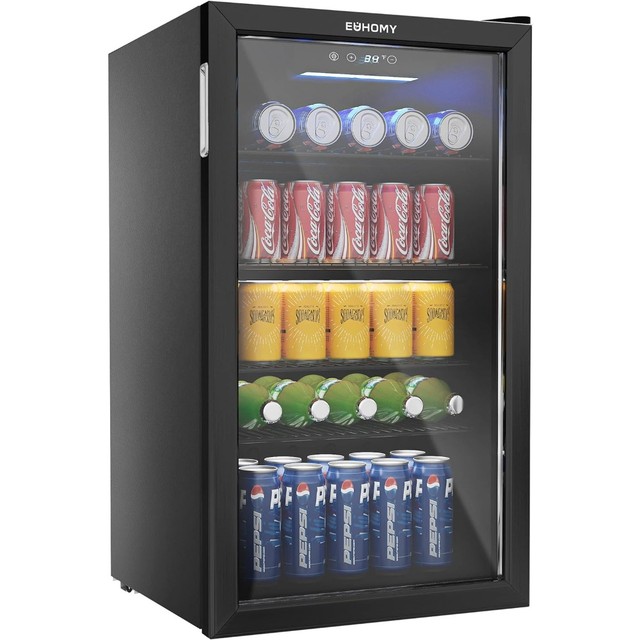 Beverage Refrigerator and Cooler, 110Can Mini fridge, with